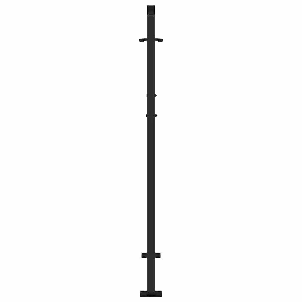 vidaXL Portail de jardin noir 105x130 cm acier conception de flamme