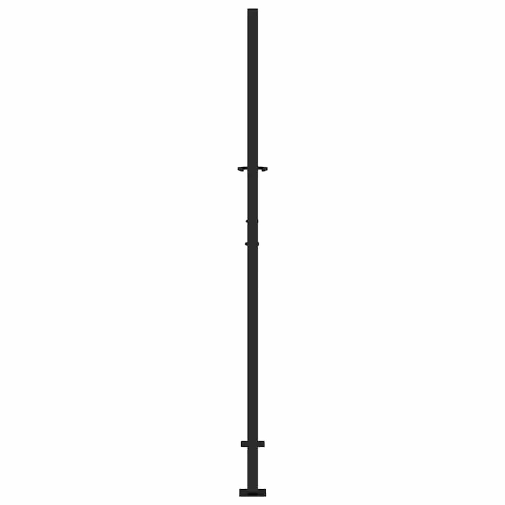vidaXL Portail de jardin noir 105x180 cm acier conception de flamme