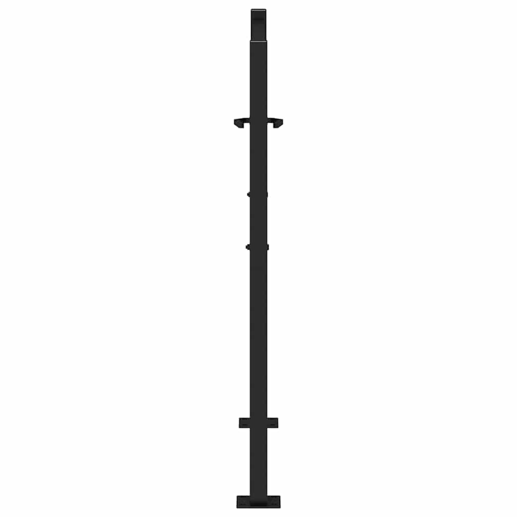 vidaXL Portail de jardin noir 105x105 cm acier conception croisée