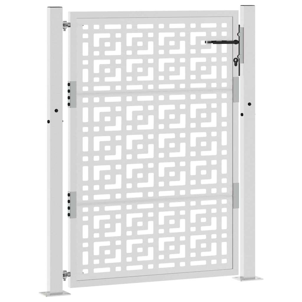vidaXL Porte de jardin acier résistant aux intempéries design croisé