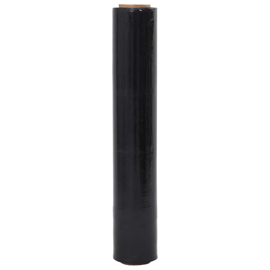 vidaXL Film étirable 6 pcs noir 23 μm 50 cm x 150 m
