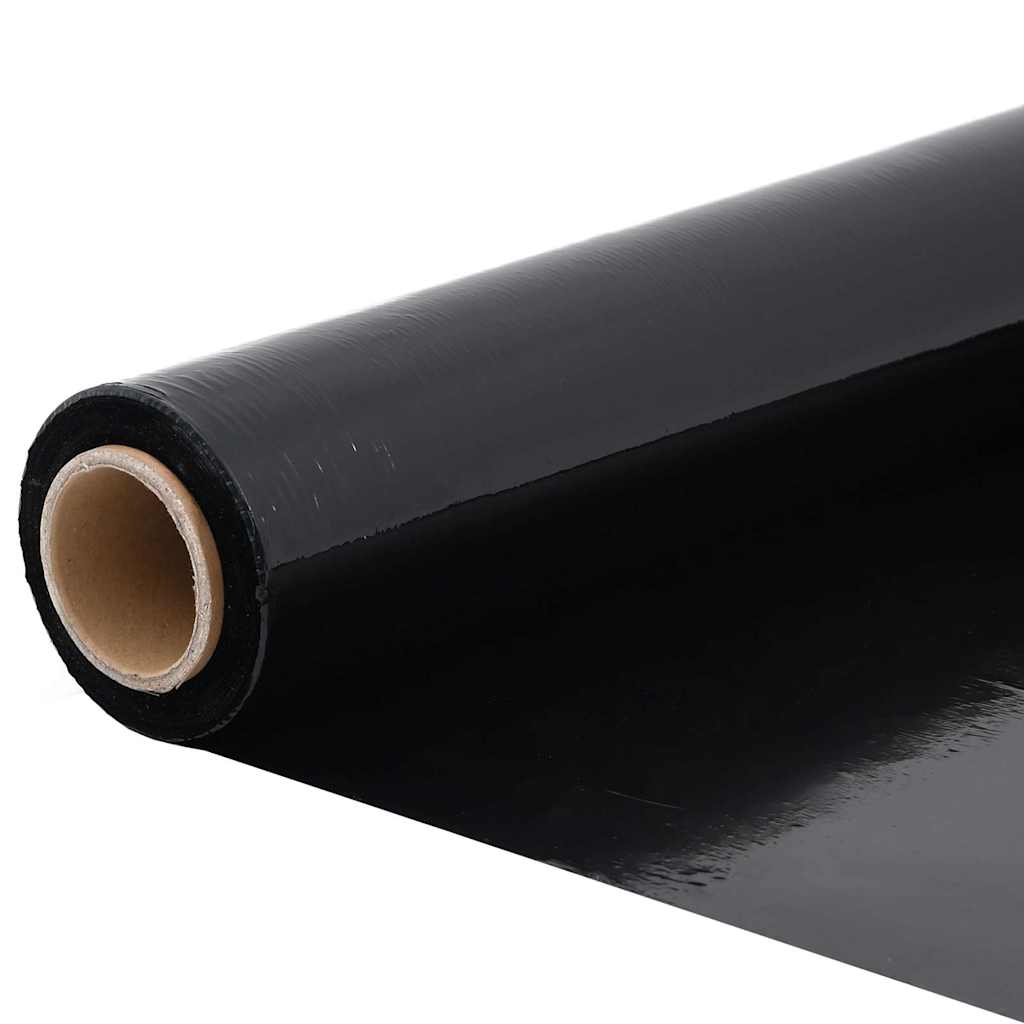 vidaXL Film étirable 6 pcs noir 23 μm 50 cm x 150 m