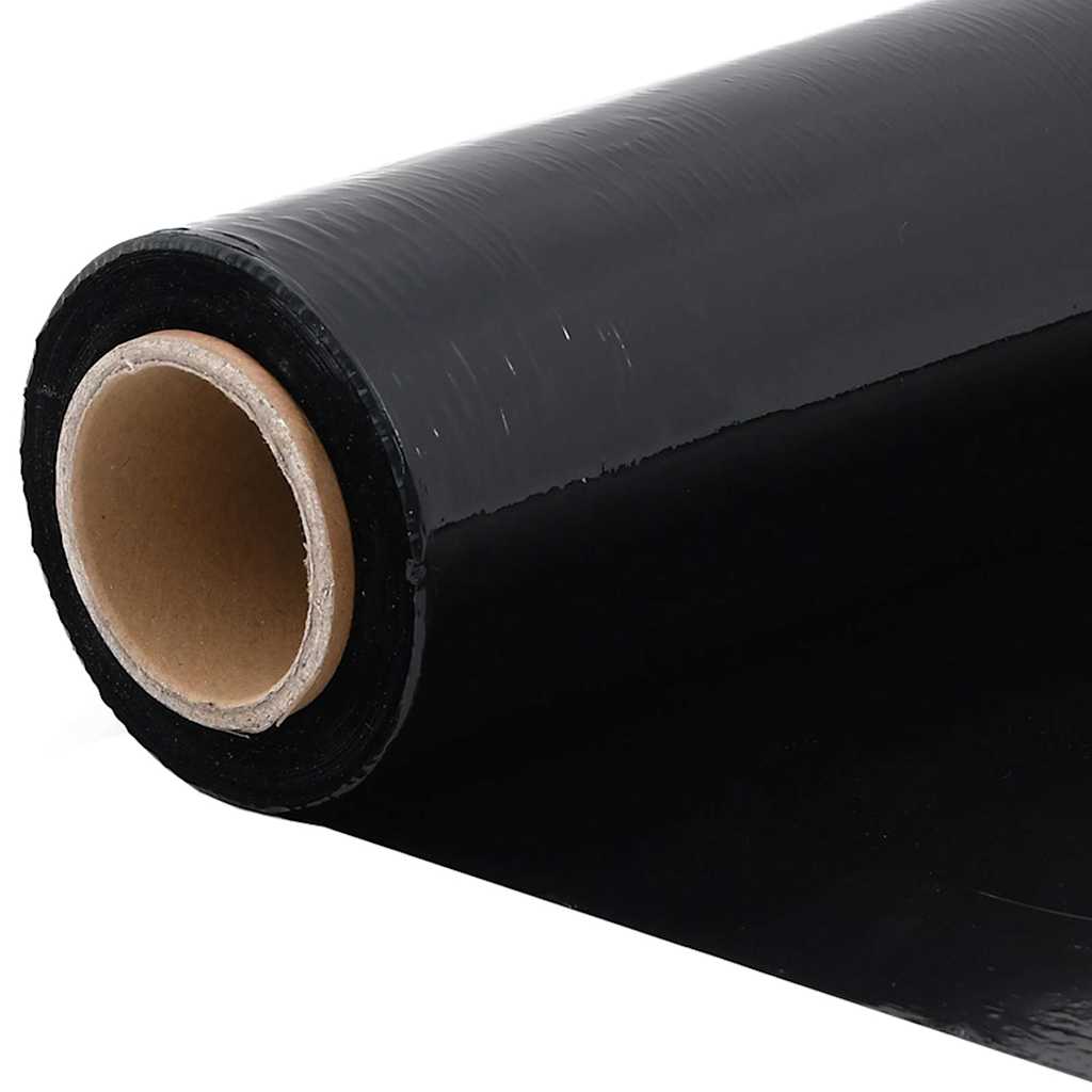 vidaXL Film étirable 2 pcs noir 17 μm 50 cm x 300 m