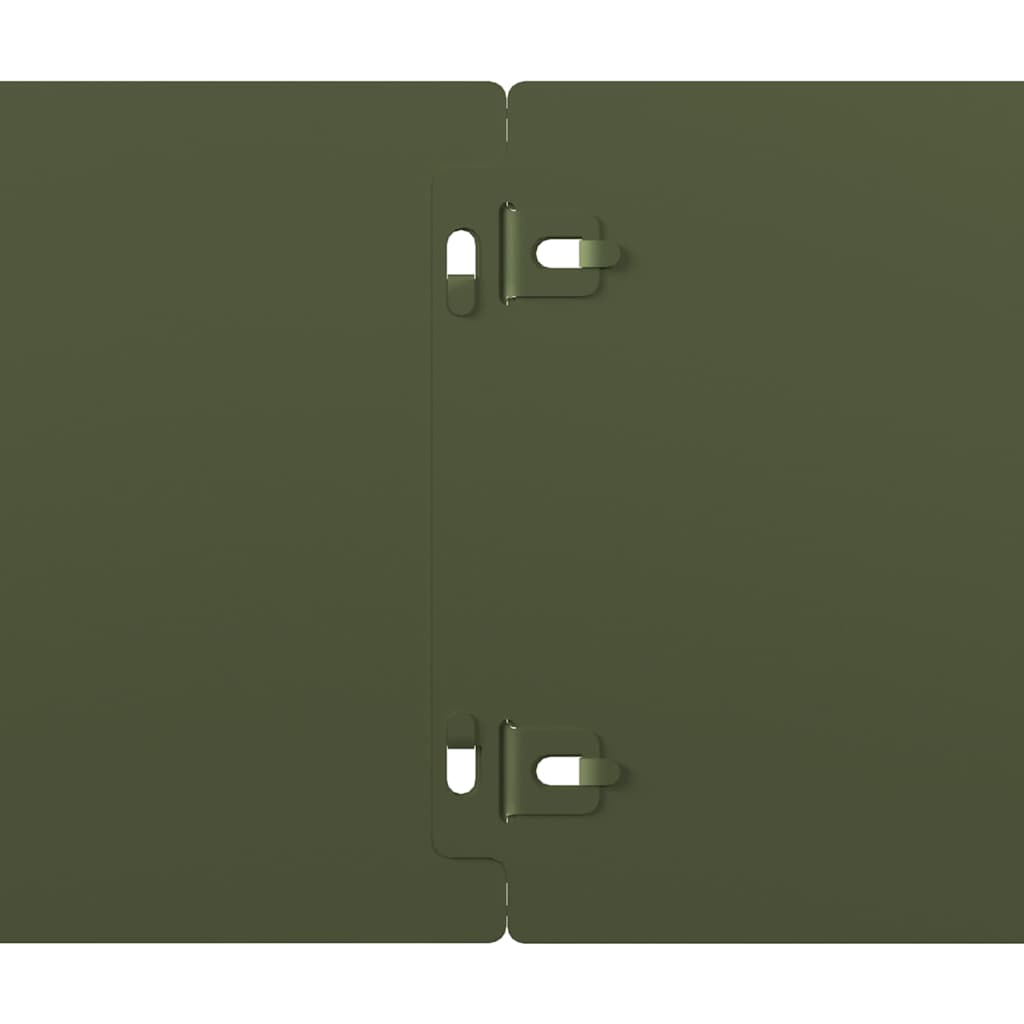 vidaXL Bordures pelouse 10pcs vert olive 15x103cm acier laminé à froid