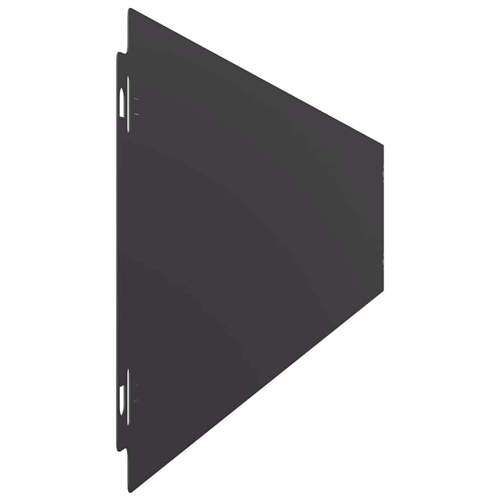 vidaXL Bordures de pelouse 50 pcs noir 15x103 cm acier laminé à froid