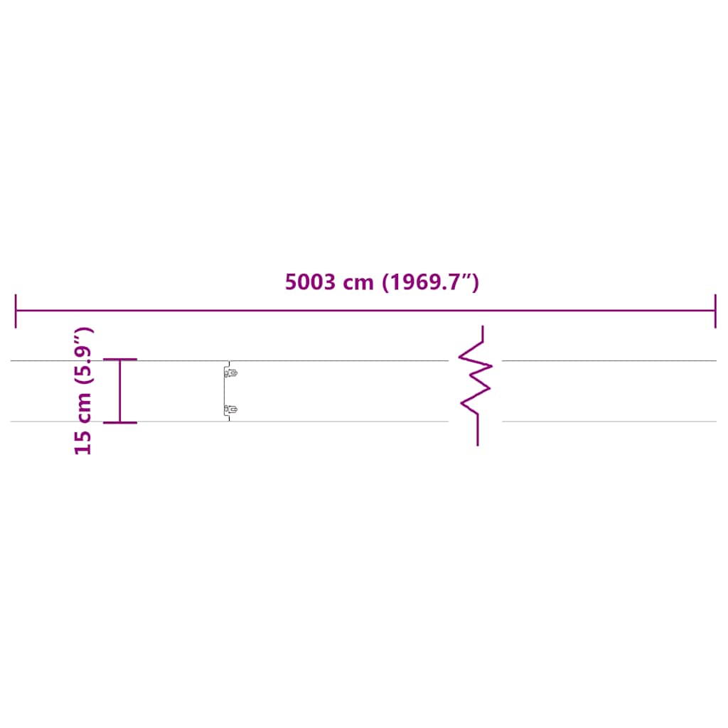 vidaXL Bordures de pelouse 50 pcs noir 15x103 cm acier laminé à froid