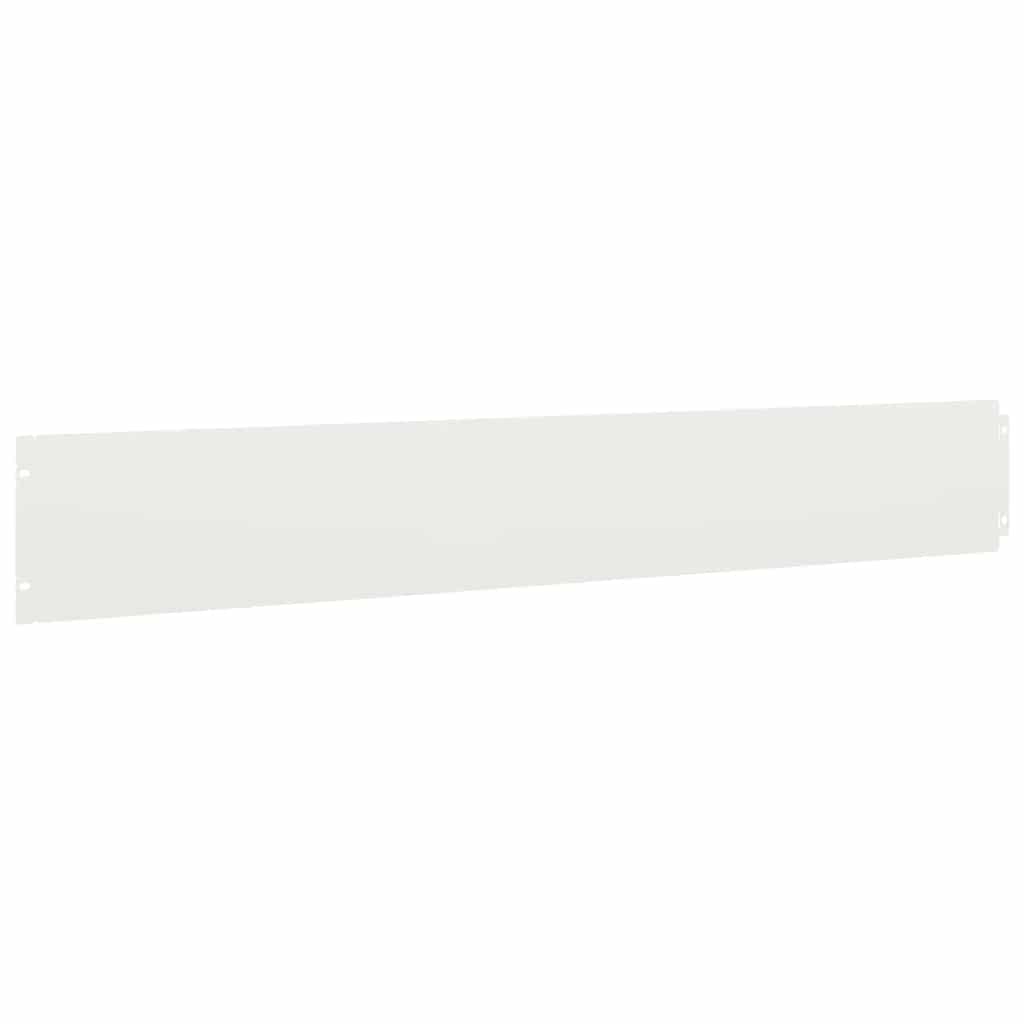 vidaXL Bordures de pelouse 50 pcs blanc 15x103 cm acier laminé à froid