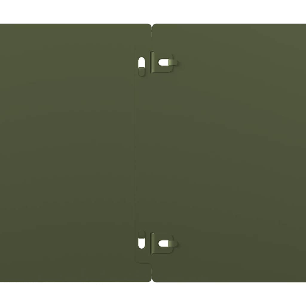 vidaXL Bordures pelouse 30pcs vert olive 20x103cm acier laminé à froid