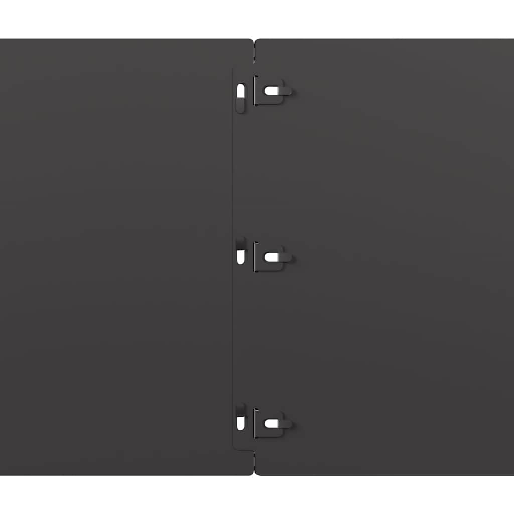 vidaXL Bordures de pelouse 10 pcs noir 25x103 cm acier laminé à froid