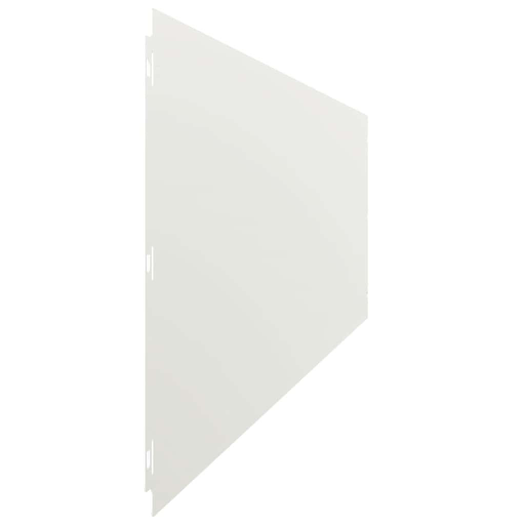 vidaXL Bordures de pelouse 10 pcs blanc 25x103 cm acier laminé à froid