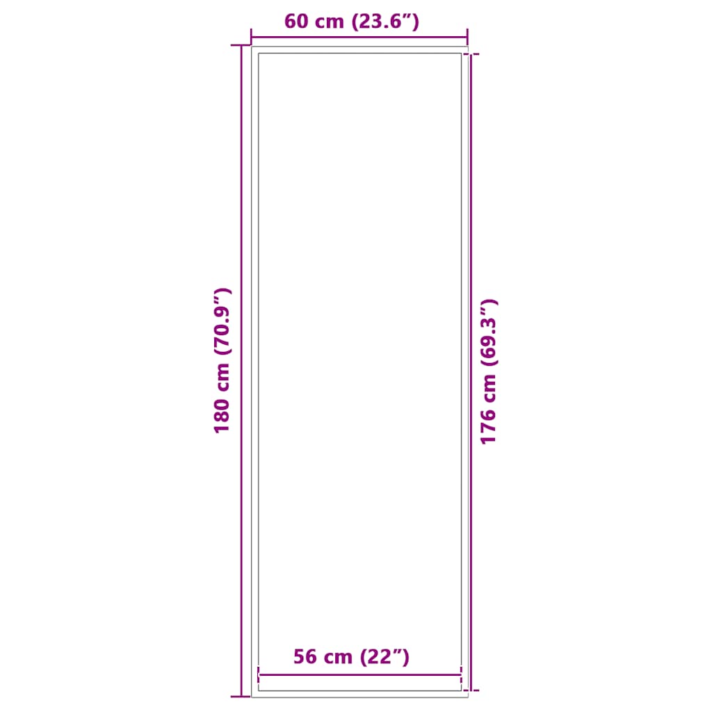 vidaXL Paillasson marron 60x180 cm