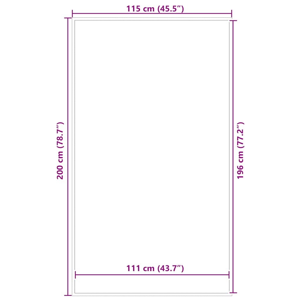 vidaXL Paillasson marron 115x200 cm
