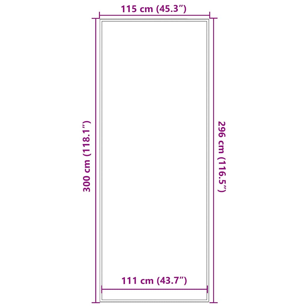 vidaXL Paillasson marron 115x300 cm
