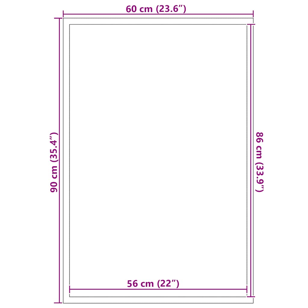 vidaXL Paillasson anthracite 60x90 cm