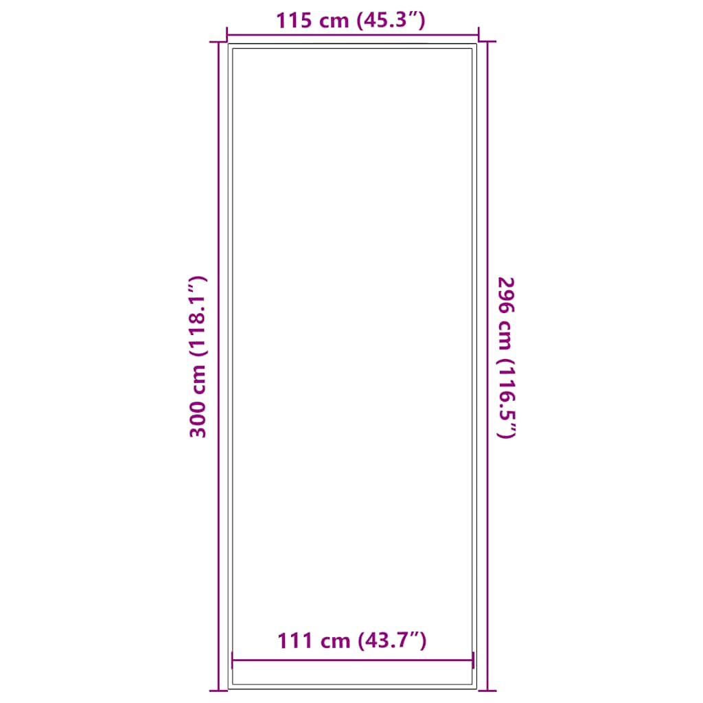 vidaXL Paillasson anthracite 115x300 cm