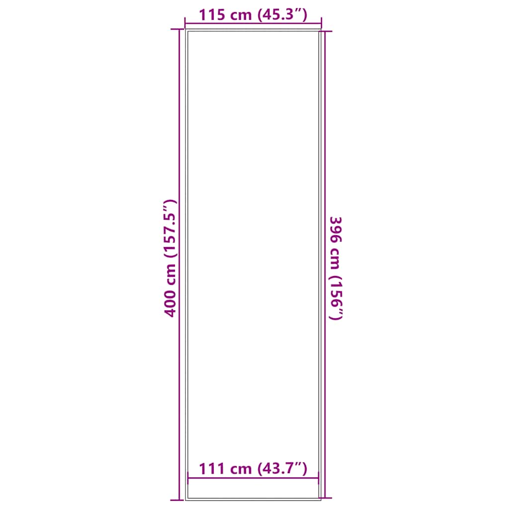 vidaXL Paillasson anthracite 115x400 cm