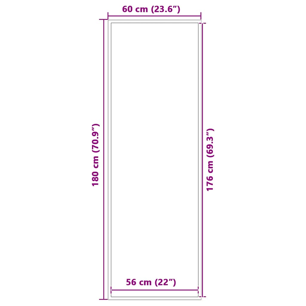 vidaXL Paillasson marron 60x180 cm
