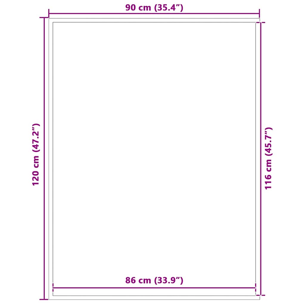 vidaXL Paillasson marron 90x120 cm