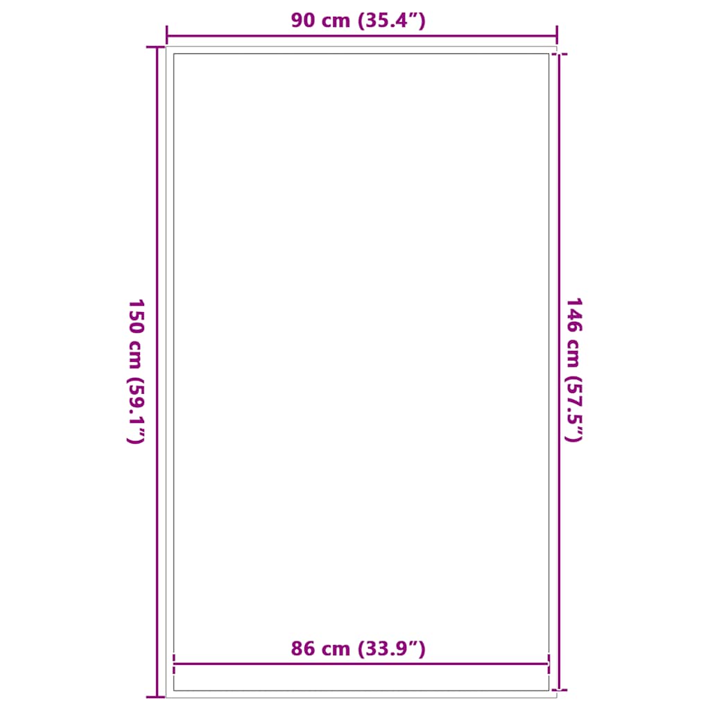 vidaXL Paillasson marron 90x150 cm