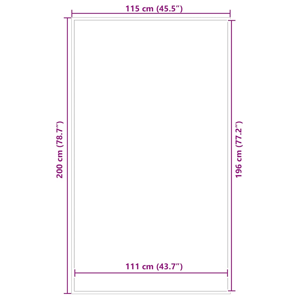 vidaXL Paillasson marron 115x200 cm