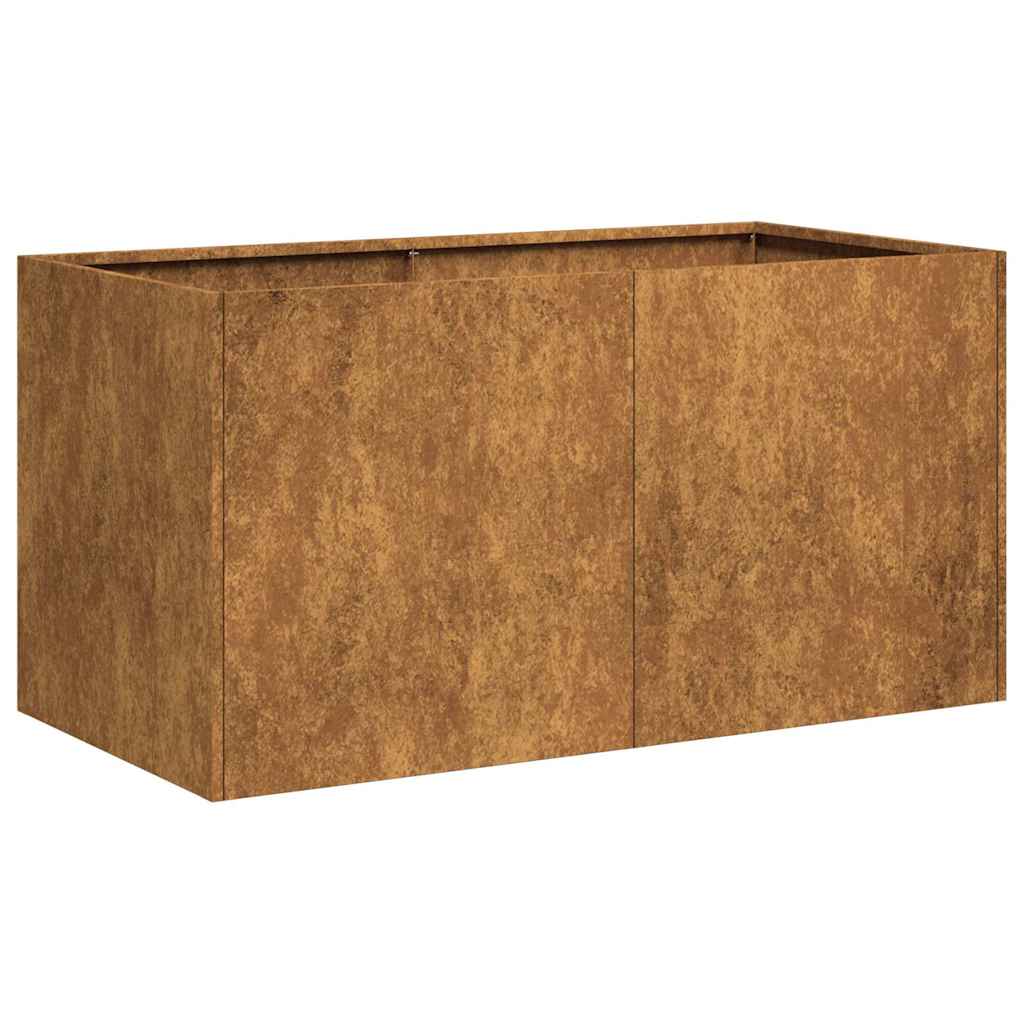 vidaXL Jardinière rouillé 80x40x40 cm acier inoxydable