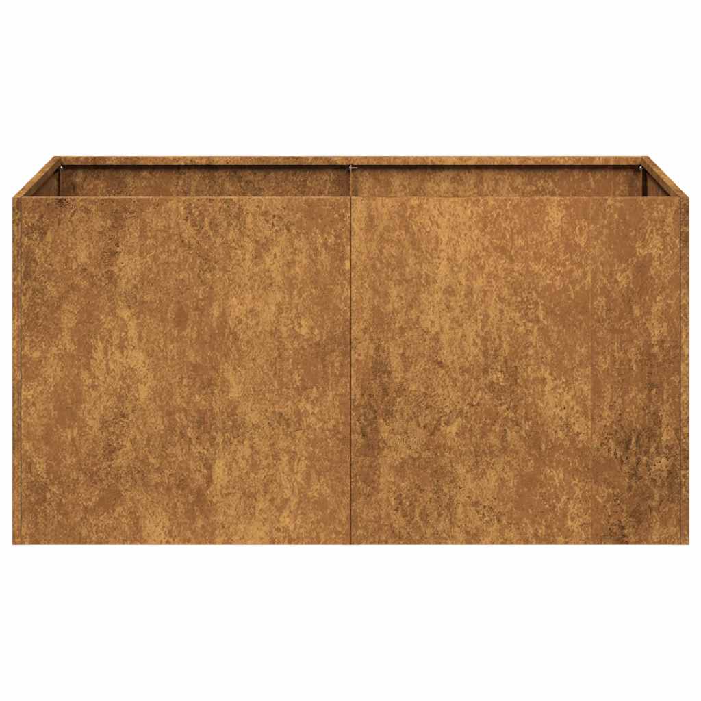vidaXL Jardinière rouillé 80x40x40 cm acier inoxydable