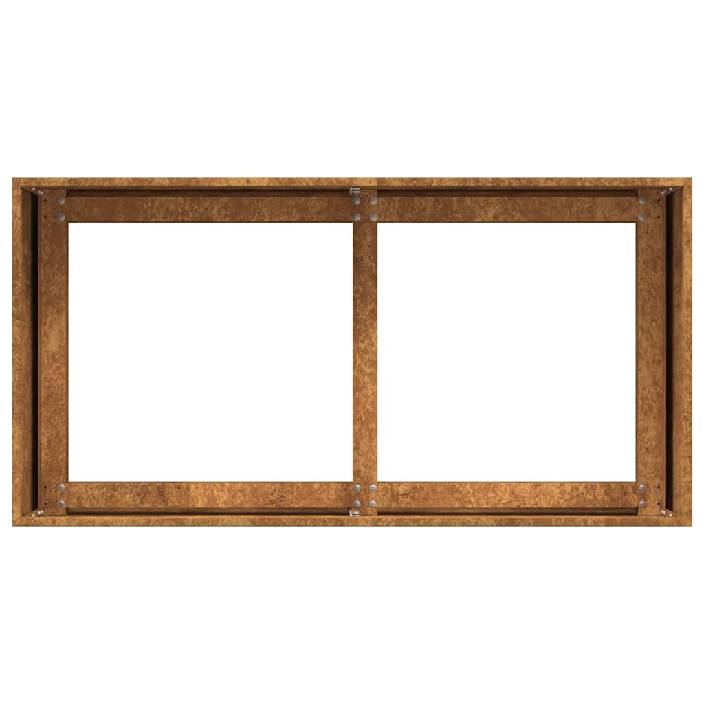 vidaXL Jardinière rouillé 80x40x40 cm acier inoxydable
