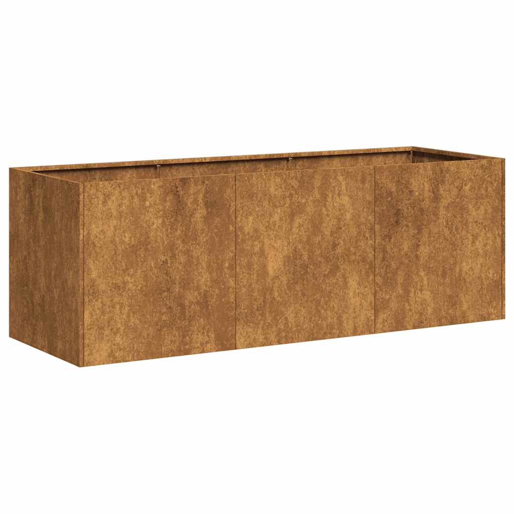 vidaXL Jardinière rouillé 120x40x40 cm acier inoxydable