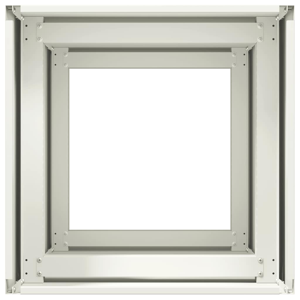 vidaXL Jardinière blanc 40x40x80 cm acier laminé à froid
