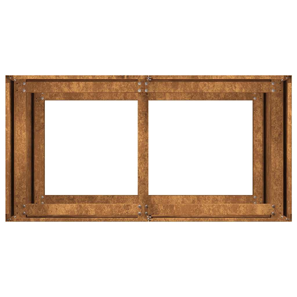 vidaXL Jardinière rouillé 80x40x80 cm acier inoxydable