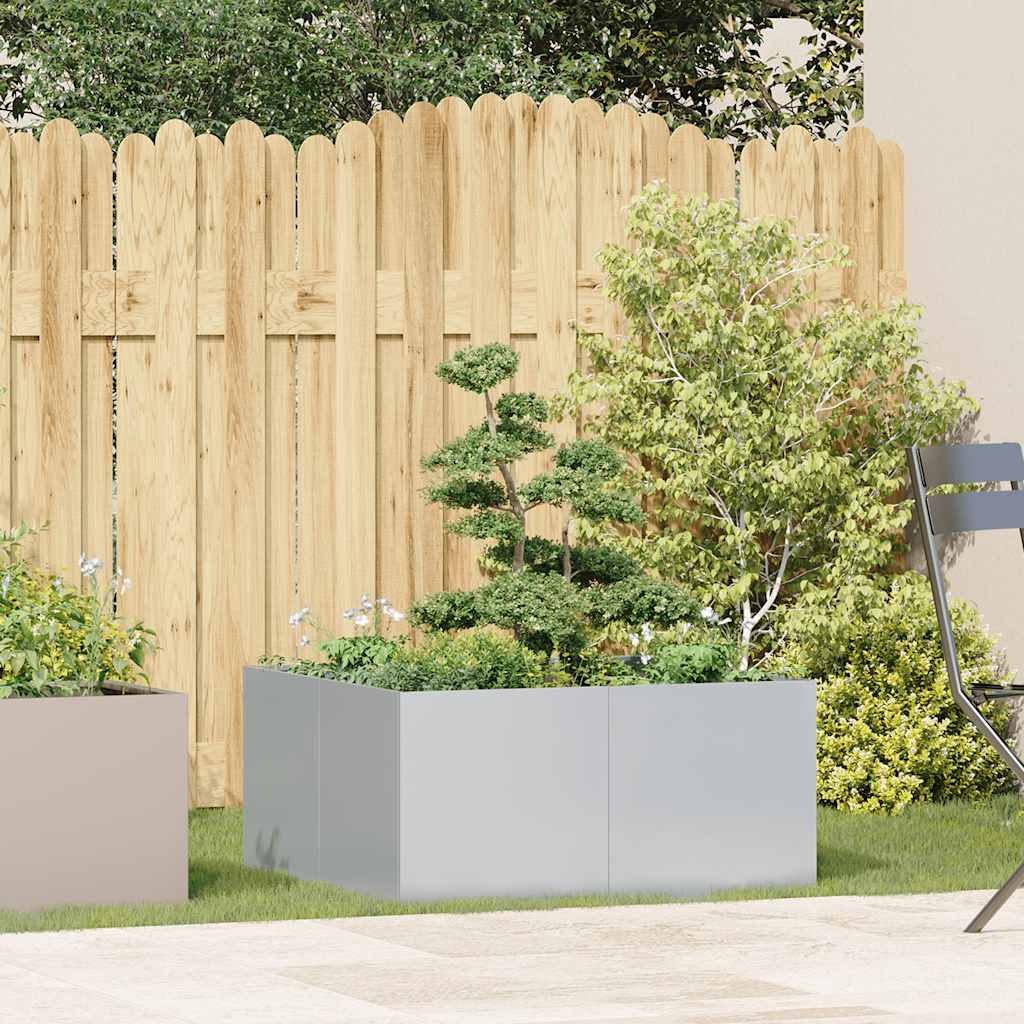 vidaXL Jardinière 80x80x40 cm acier galvanisé