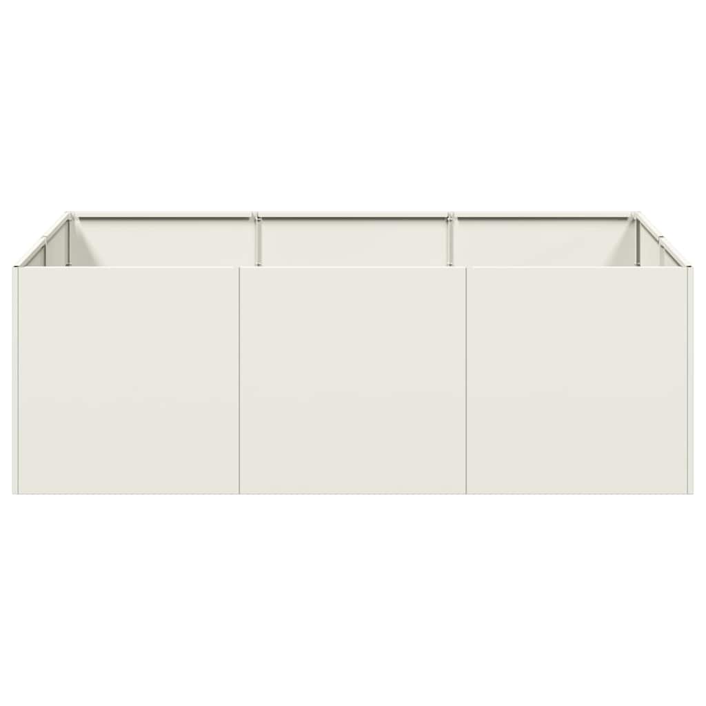 vidaXL Jardinière blanc 120x80x40 cm acier