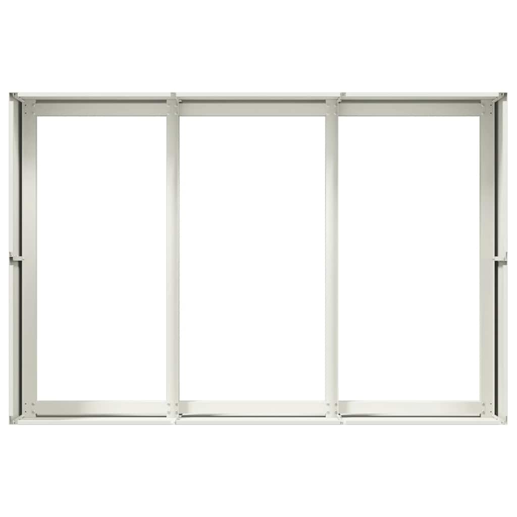 vidaXL Jardinière blanc 120x80x40 cm acier