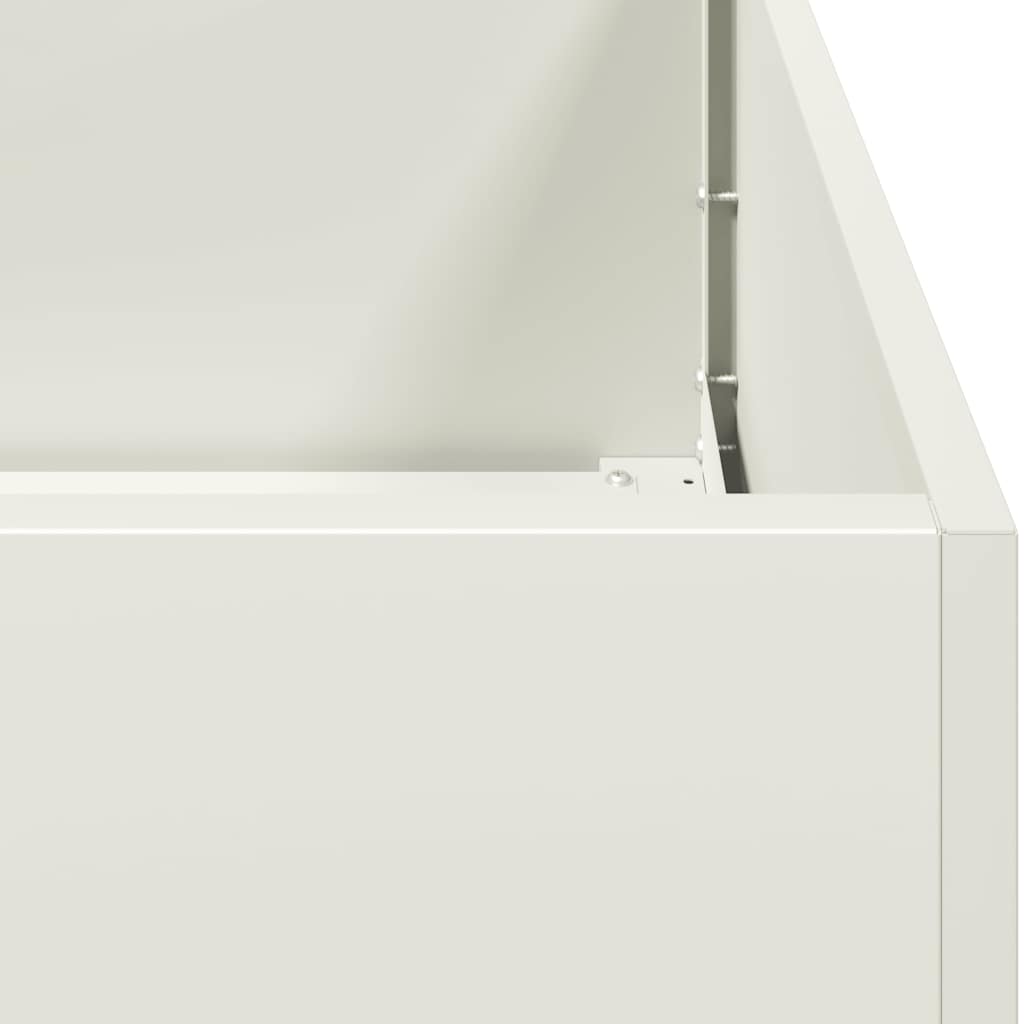 vidaXL Jardinière blanc 120x80x40 cm acier