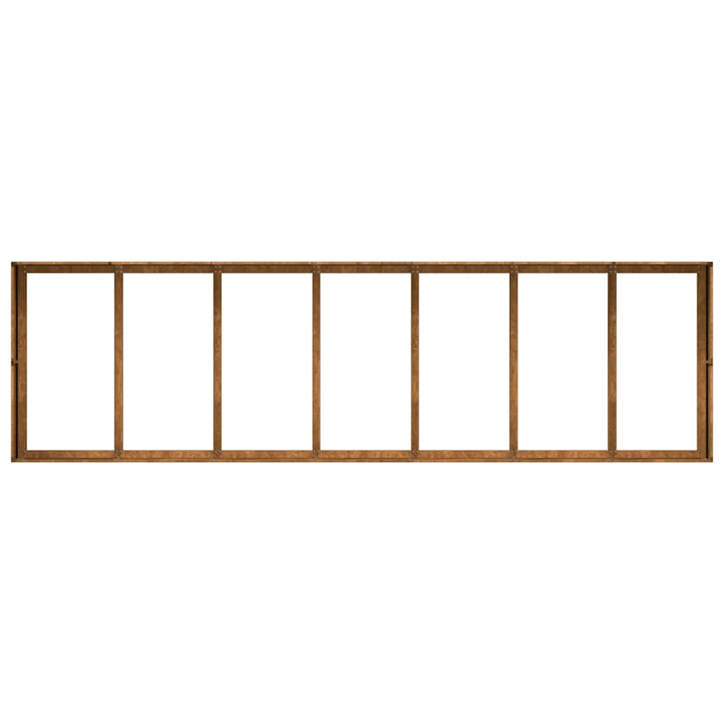vidaXL Jardinière rouillé 280x80x40 cm acier inoxydable