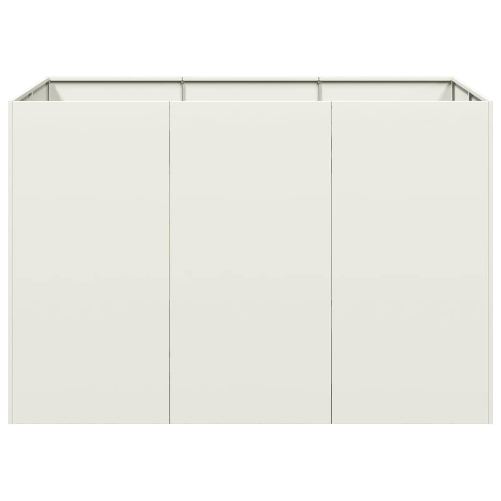 vidaXL Jardinière blanc 120x80x40 cm acier