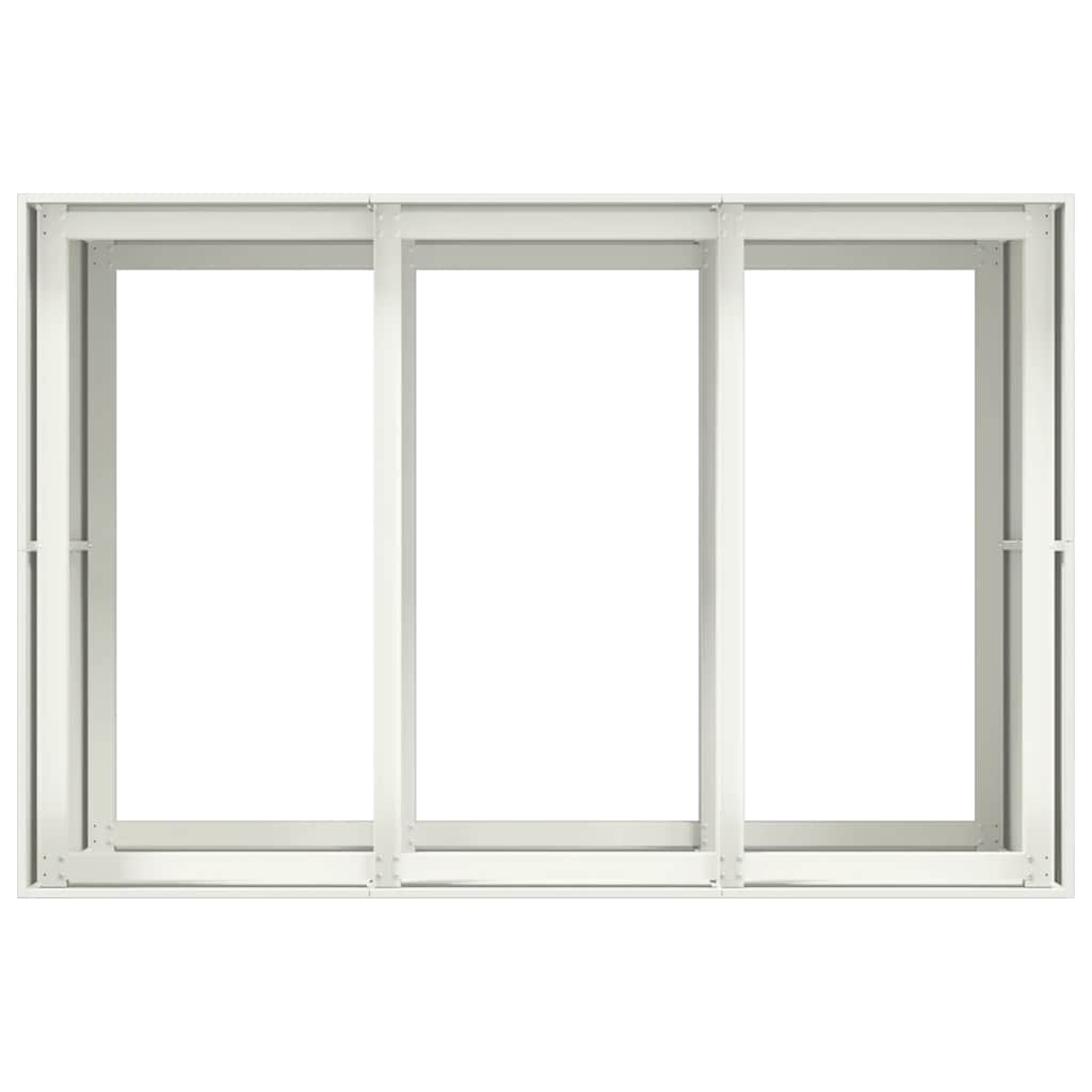 vidaXL Jardinière blanc 120x80x40 cm acier