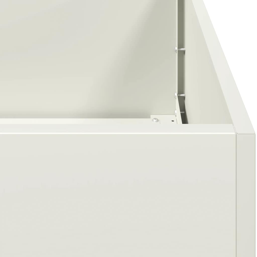 vidaXL Jardinière blanc 120x80x40 cm acier