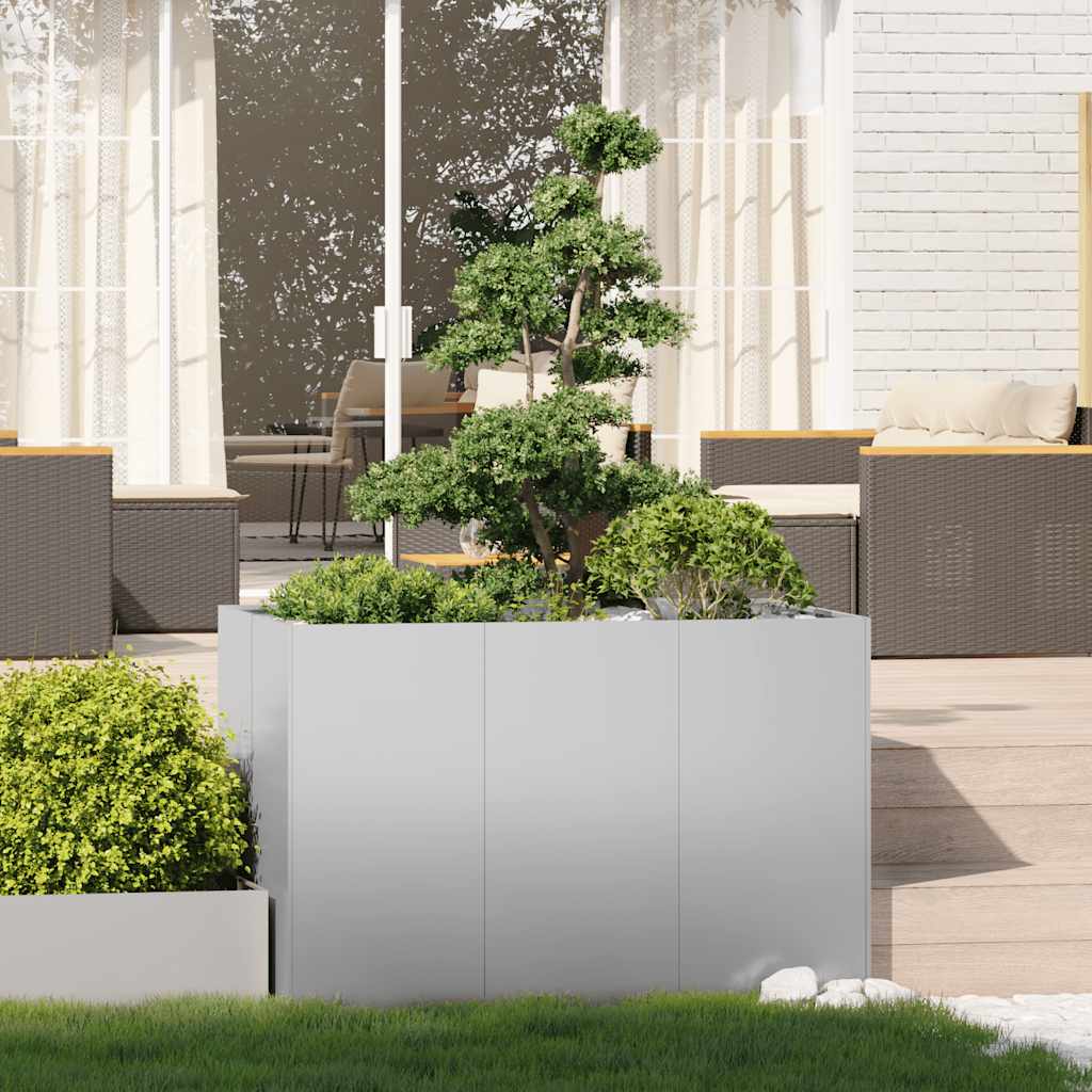 vidaXL Jardinière 120x80x80 cm acier galvanisé