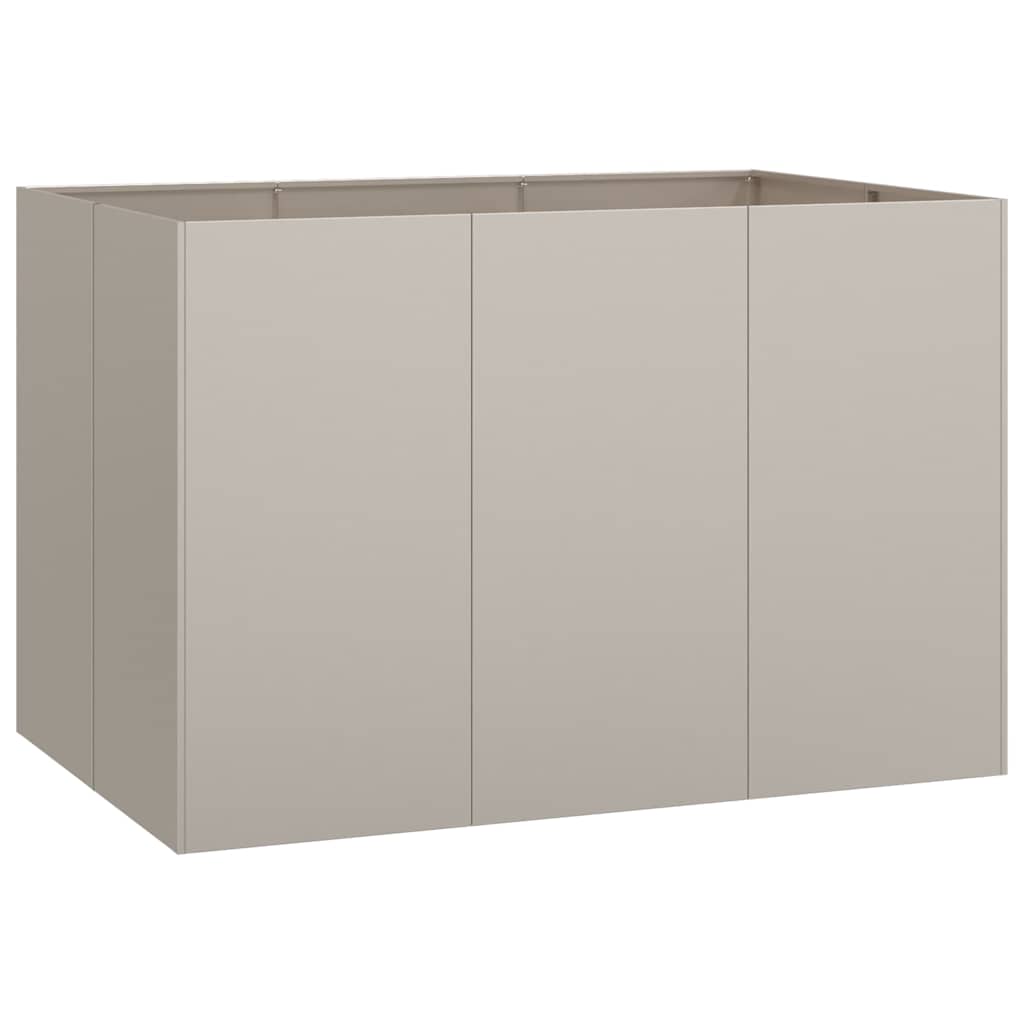 vidaXL Jardinière rouillé 120x80x80 cm acier inoxydable