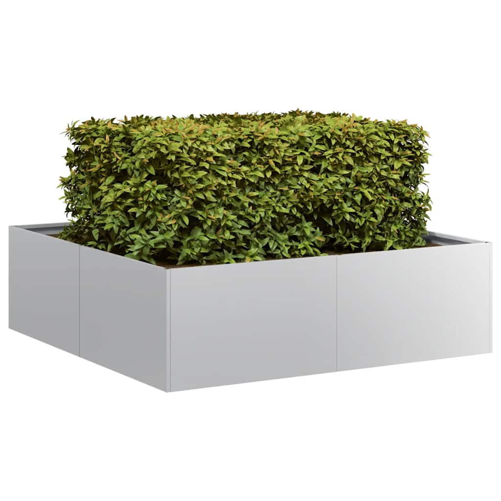 vidaXL Jardinière 100x100x30 cm acier galvanisé