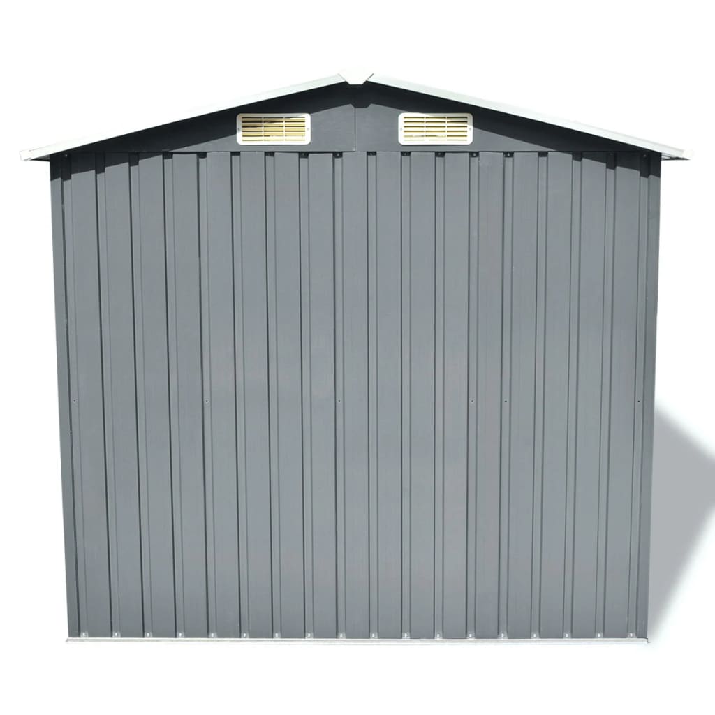 vidaXL Abri de stockage pour jardin Métal Gris 204 x 132 x 186 cm