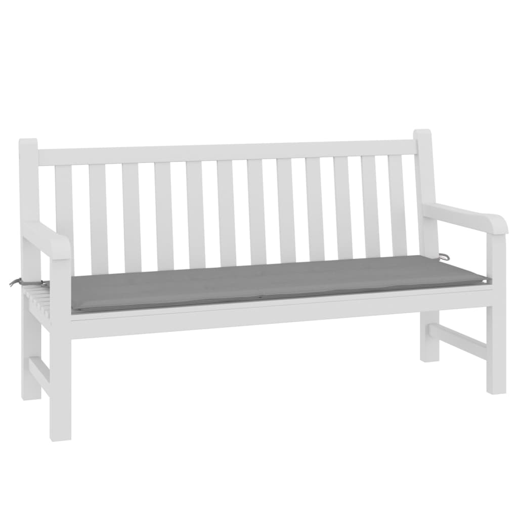 vidaXL Coussin de banc de jardin gris 150x50x3 cm tissu oxford
