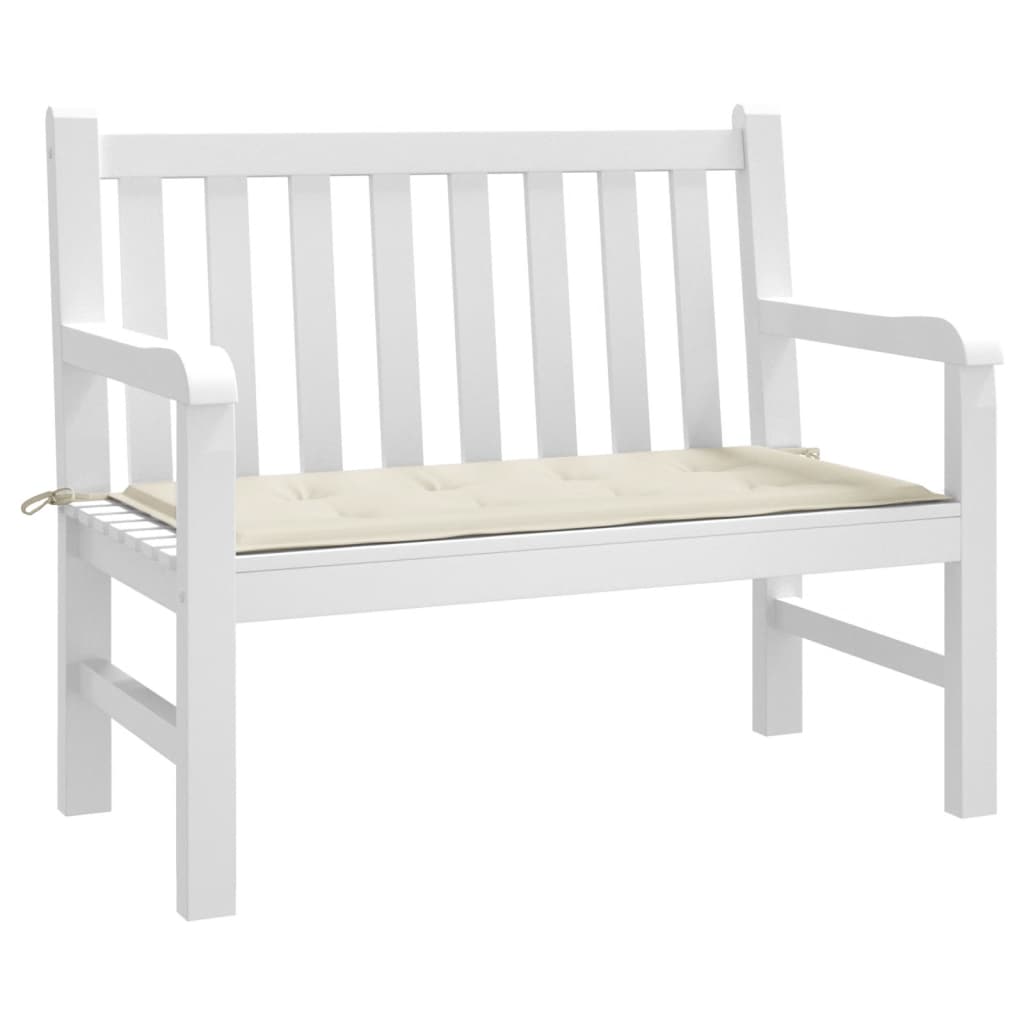 vidaXL Coussin de banc de jardin crème 120x50x3 cm tissu oxford