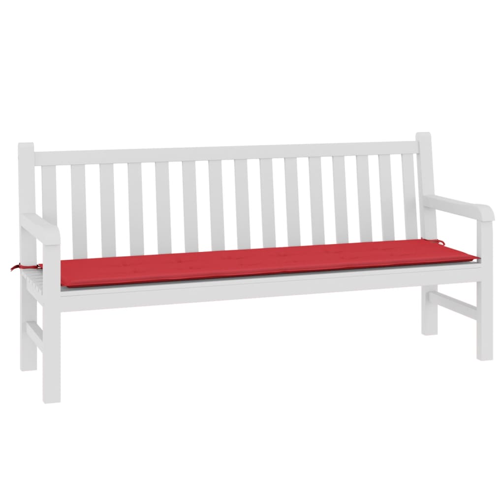 vidaXL Coussin de banc de jardin rouge 180x50x3 cm tissu oxford