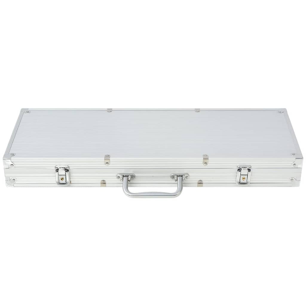 vidaXL Coffret de poker avec 500 jetons Laser Aluminium