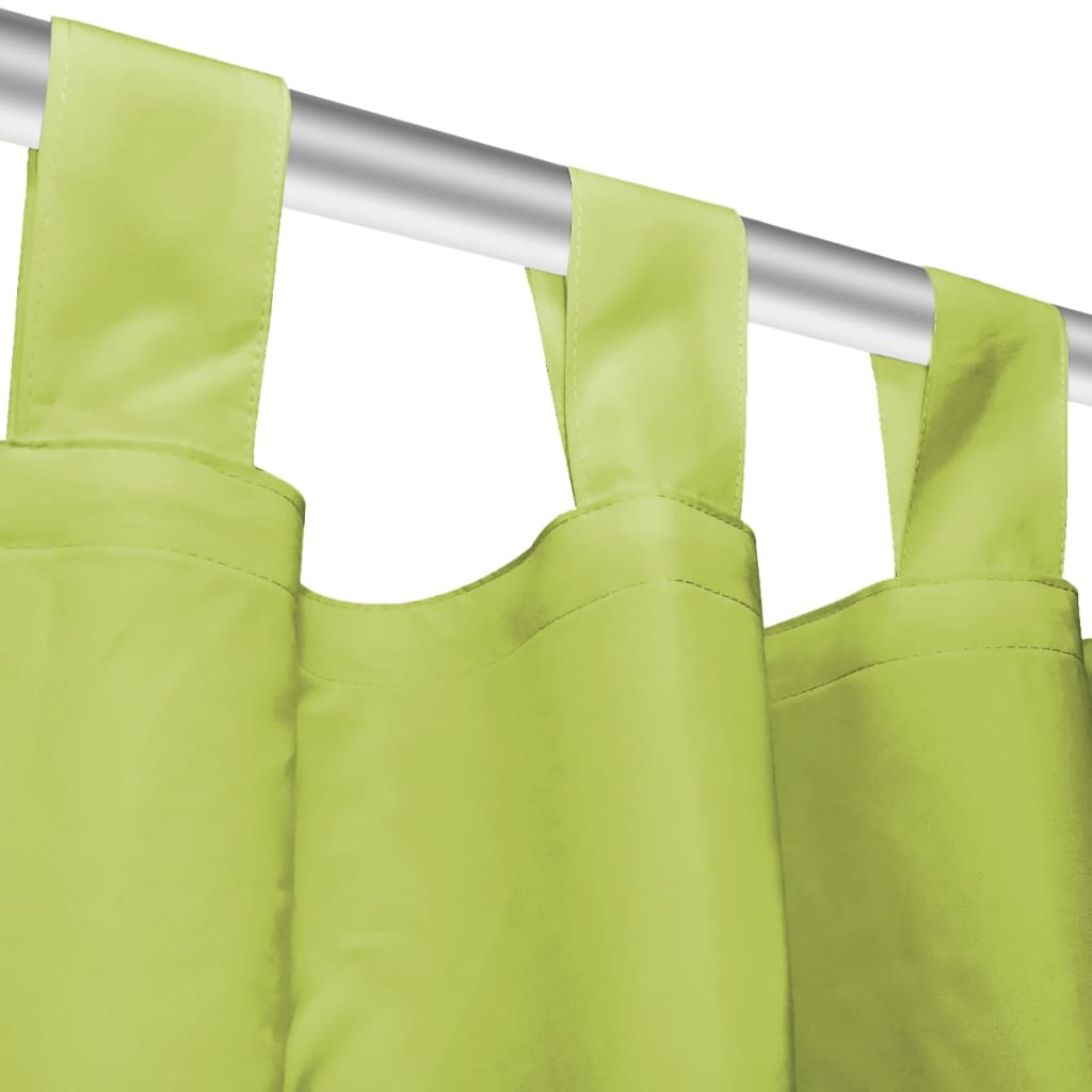 vidaXL Rideau occultant avec boucles 2 pcs 140 x 225 cm Vert