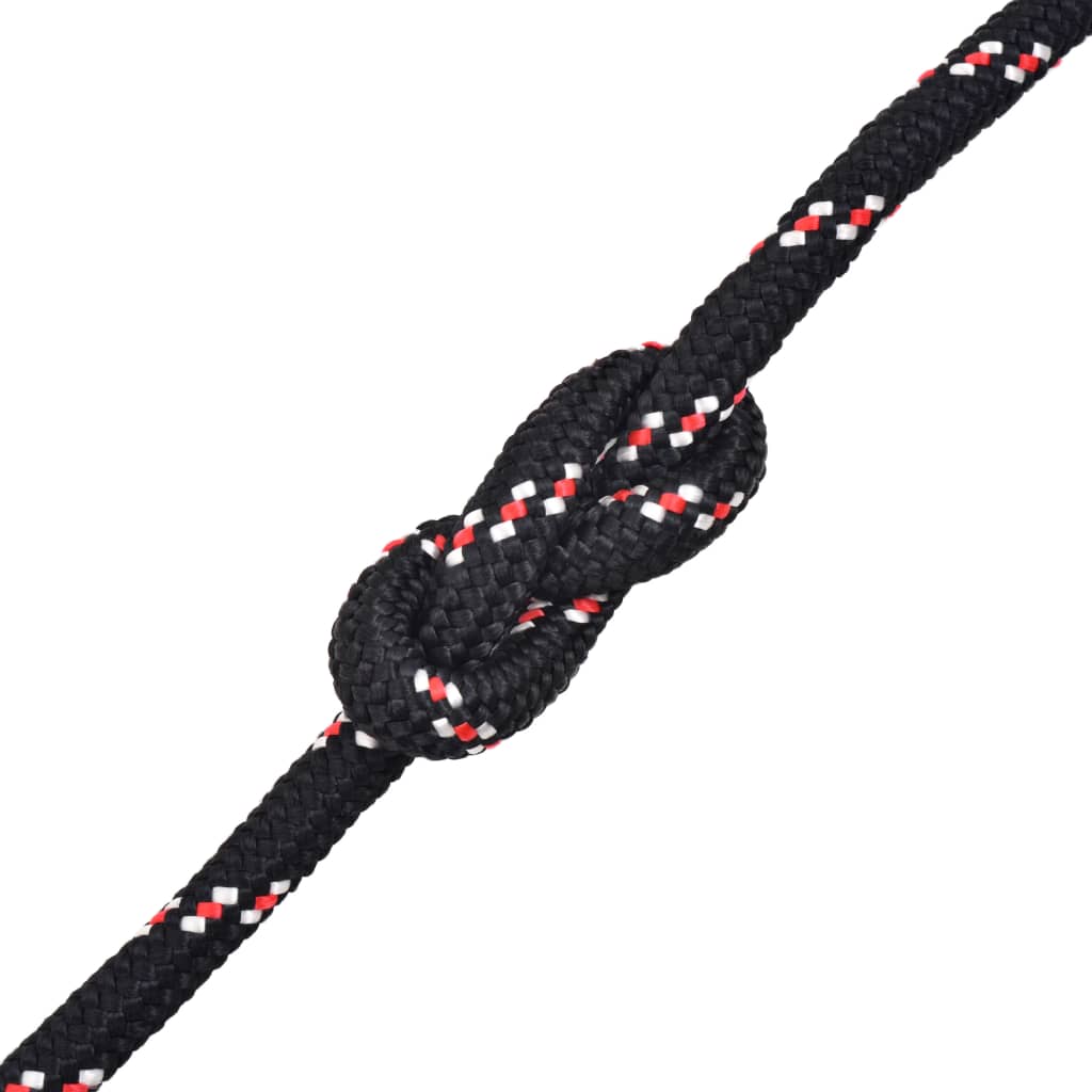 vidaXL Corde de bateau Polypropylène 10 mm 50 m Noir