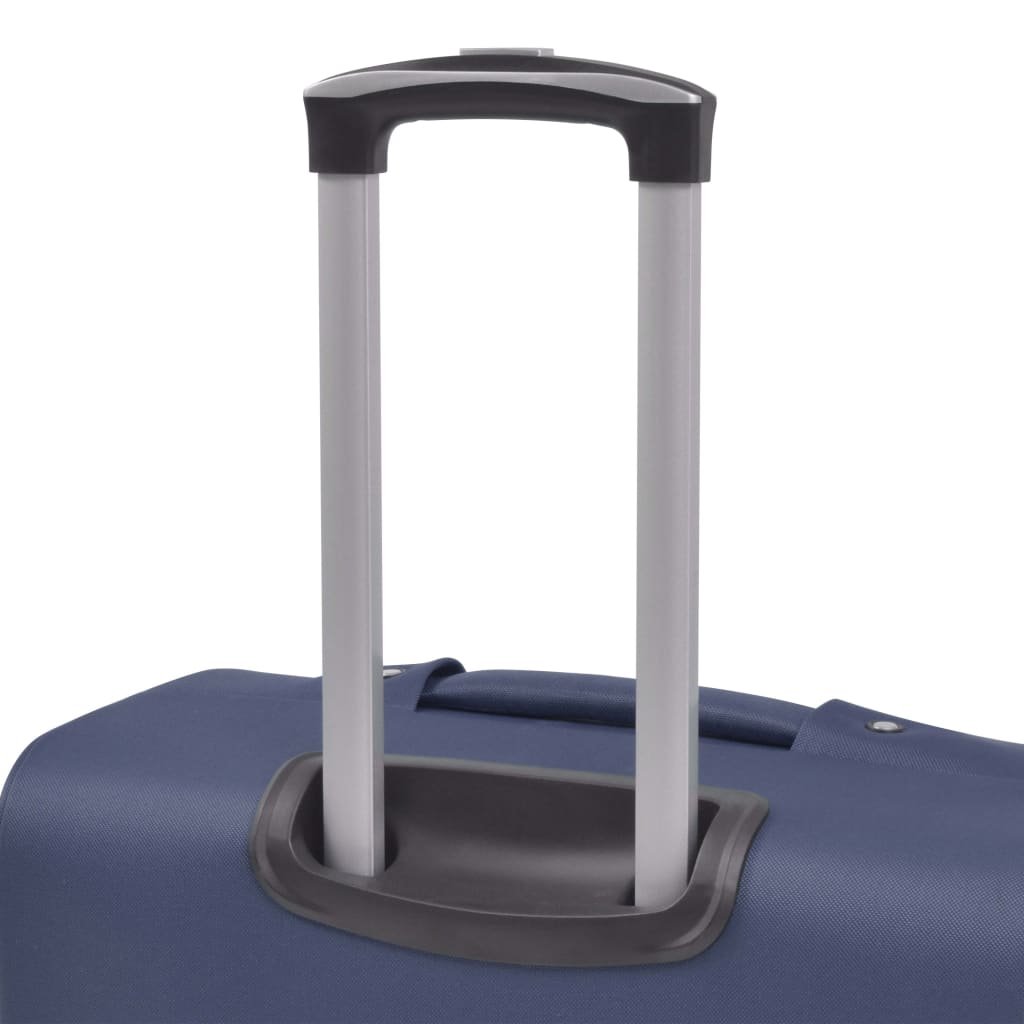 vidaXL Jeu de valises souples 3 pcs Bleu marine