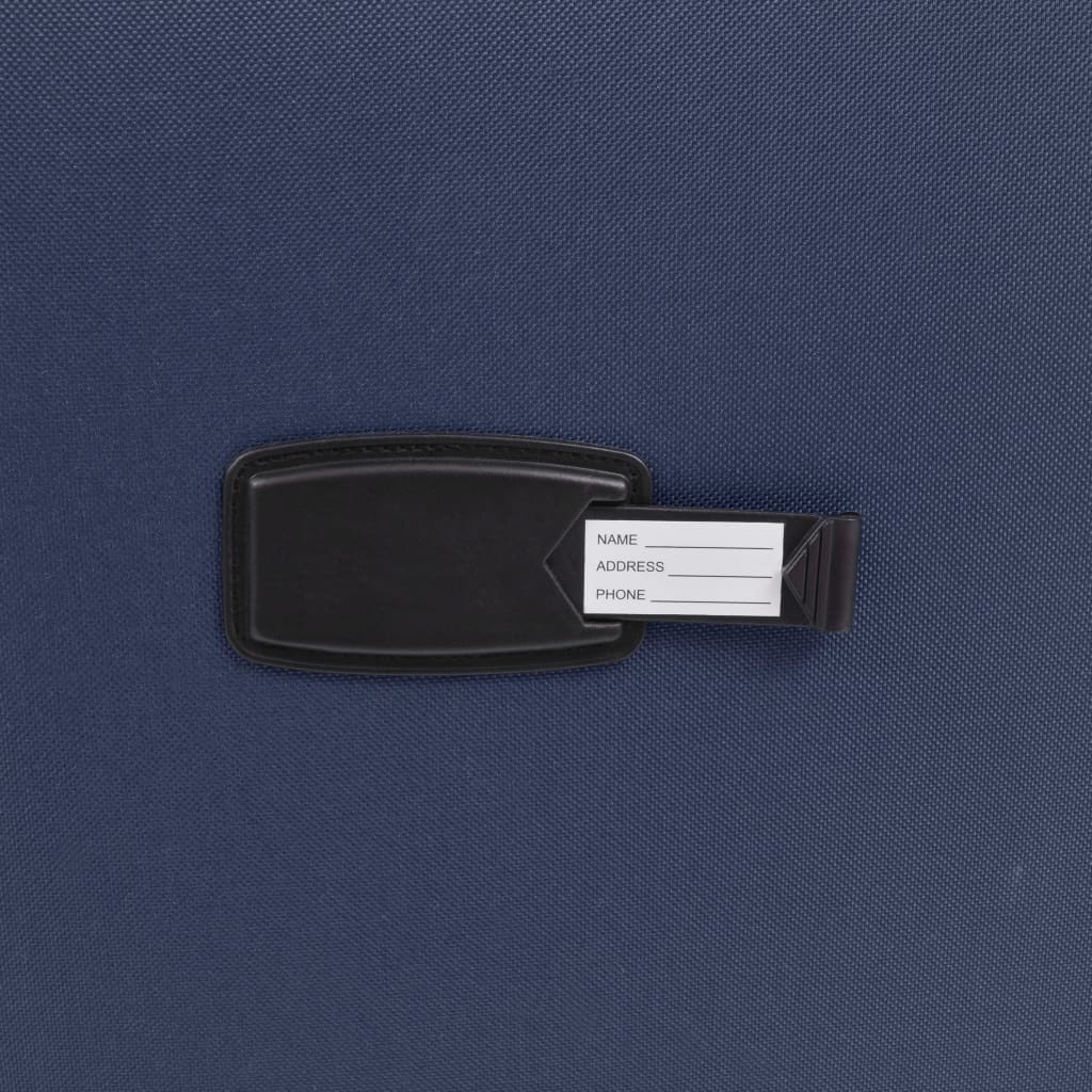 vidaXL Jeu de valises souples 3 pcs Bleu marine